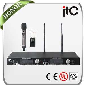 Système de microphone professionnel UHF, portatif, ultra-haute fréquence, <span class=keywords><strong>double</strong></span> gamme, wifi, true diversity, en chine - Product Image 3