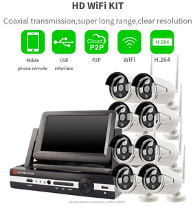 <span class=keywords><strong>Kit</strong></span> <span class=keywords><strong>de</strong></span> <span class=keywords><strong>8</strong></span> Canales H.264 8ch NVR wifi HD Cámara Sistema <span class=keywords><strong>de</strong></span> <span class=keywords><strong>Seguridad</strong></span> Inalámbrica Al Aire Libre con Pantalla <span class=keywords><strong>de</strong></span> 7 pulgadas - Product Image 1