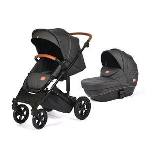 EN1888 אירופאי אופנה 2 ב 1 תינוק pram עם מושב גבוהה נוף תינוק הילוך עגלת תינוק עגלה ועגלות