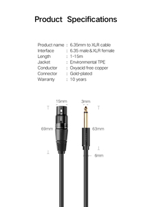 <span class=keywords><strong>Jack</strong></span> Audio plaqué or de 6.35mm, sortie pour câble <span class=keywords><strong>XLR</strong></span> DMX - Product Image 2