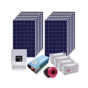 Panel solar doméstico de 1000W, 2000W, 3000W, kit completo de paquete