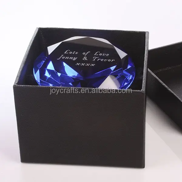 Schwarze Geschenk box Blue Diamond Shaped Crystal Brief besch werer