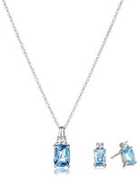 Pierre porte-bonheur en argent Sterling 925, ensemble de bijoux en topaze Halo cœur pour femmes