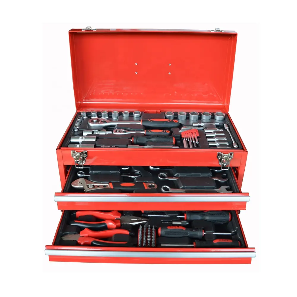 90Pcs Metal Case Tool Kit/ Forging Hand Tools/Multipurpose Hand Tool Kit