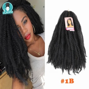 Tresses Marley Ombrées Pas Chères de 18 Pouces, 100 Grammes, Cheveux Synthétiques Afro Kinky Bouclés pour Tressage au <span class=keywords><strong>Crochet</strong></span>, Tresses au <span class=keywords><strong>Crochet</strong></span> Torsadées - Product Image 2