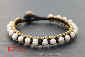 Perla de la manera pulsera de belleza venta de wholse cuentas blancas pulseras de la <span class=keywords><strong>amistad</strong></span> de la armadura - Product Image 1