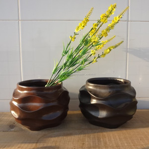 cerámica jarrón color sólido con diseño moderno / blanco, negro mate, amarillo, rojo <span class=keywords><strong>de</strong></span> cerámica del florero <span class=keywords><strong>de</strong></span> estilo - Product Image 1