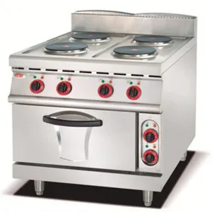 (#900) 高品质商用独立式电动炉灶，带4热板和烹饪烤箱 (ot-892) 备件多功能CE