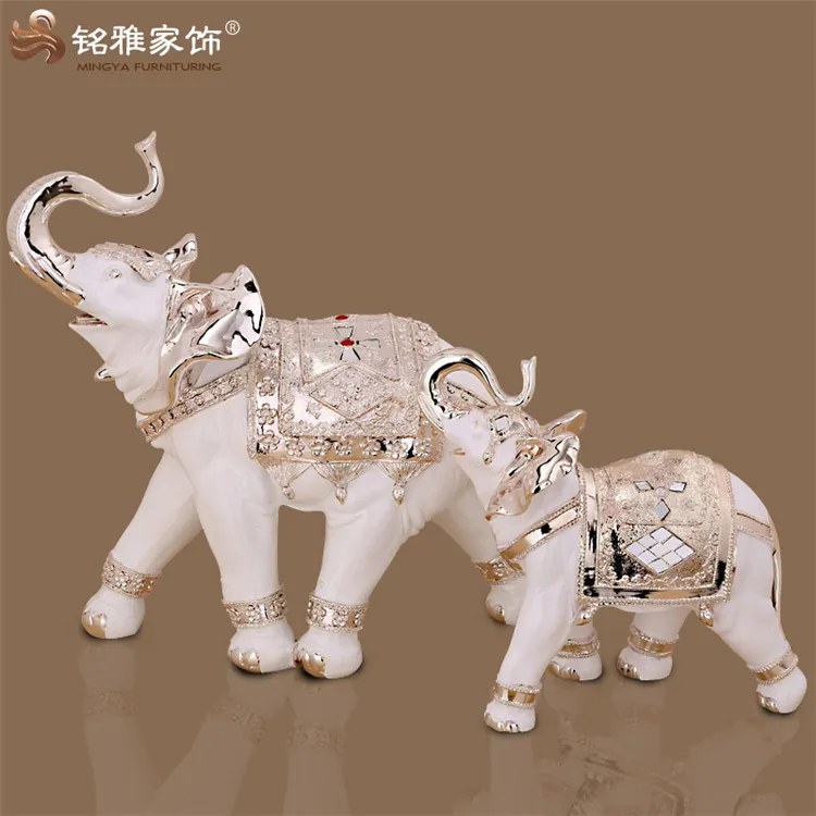 2016 guangzhou commercio all'ingrosso della resina del mestiere della decorazione della casa della tailandia statua di elefante
