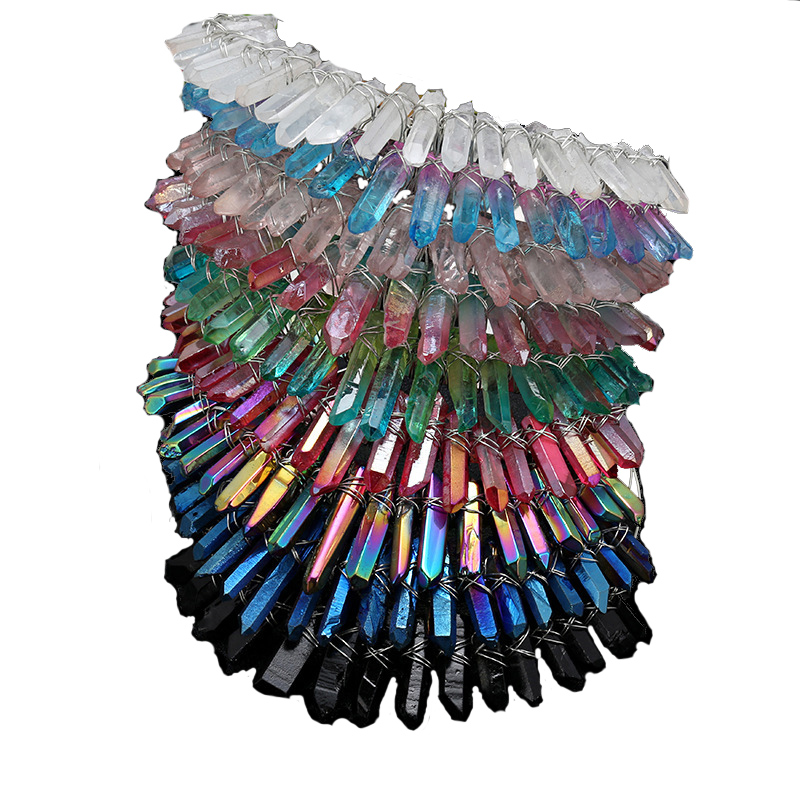 Ювелирные изделия в стиле бохо, повязка на голову с розовым камнем, Хрустальная кварцевая тиара русалки