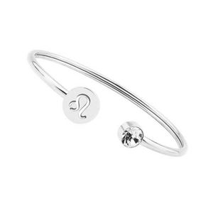 Aperto Astrologia Braccialetto CZ <span class=keywords><strong>Segno</strong></span> Dello Zodiaco Braccialetti Dell'acciaio Inossidabile Del Braccialetto Del Polsino Con Zircone All'ingrosso - Product Image 3