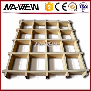 モダンデザイン3Dアルミ3Dルーフショップオープン天井システムグリッドストリップタイル形状ホテル耐火断熱イージーグリッド - Product Image 5