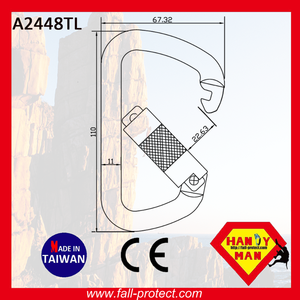 คาราไบเนอร์อลูมิเนียมรูปตัว D สำหรับปีนเขา ได้รับการรับรองมาตรฐาน CE ขายดี - Product Image 4