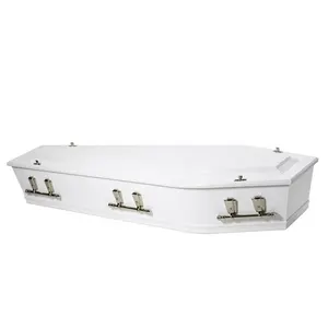 JS-UK602 Professional China supplier pure white wood coffin casket cardboard coffins