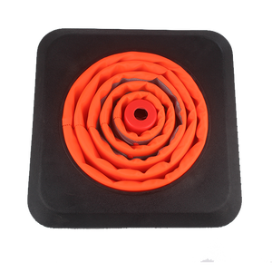 PVC 작은 참신 노란색 재활용 개폐식 접이식 반사 거리 주차 교통 제어 신호 콘 모자 슬리브 - Product Image 4