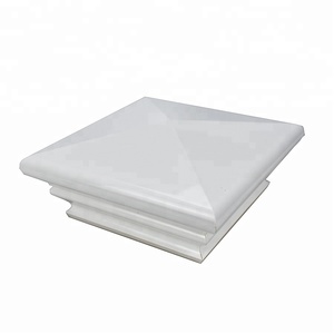 Fentech 5in x5in Trắng Vinyl hàng rào bài cap áp lực điều trị gỗ tự nhiên loại - Product Image 1