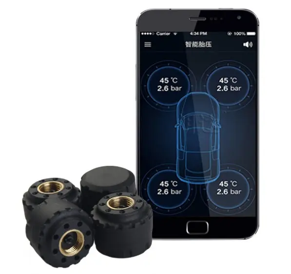 Tpms para sistema de monitoramento da pressão dos pneus, para celular android