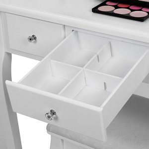 Cajón de madera maciza blanca de bajo precio, armario de maquillaje, tocador, Toaletka, maquillaje de artista, escritorio de maquillaje con espejo - Product Image 5