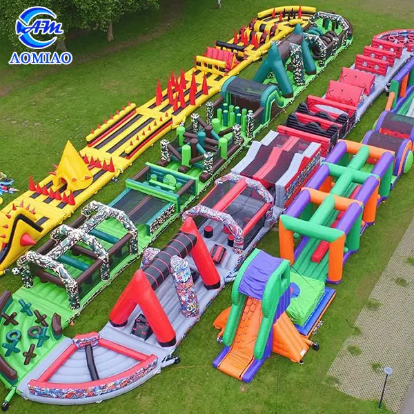 High Quality PVC Giant Adult Inflatable Obstacle Course Kids Assault Course For Sale