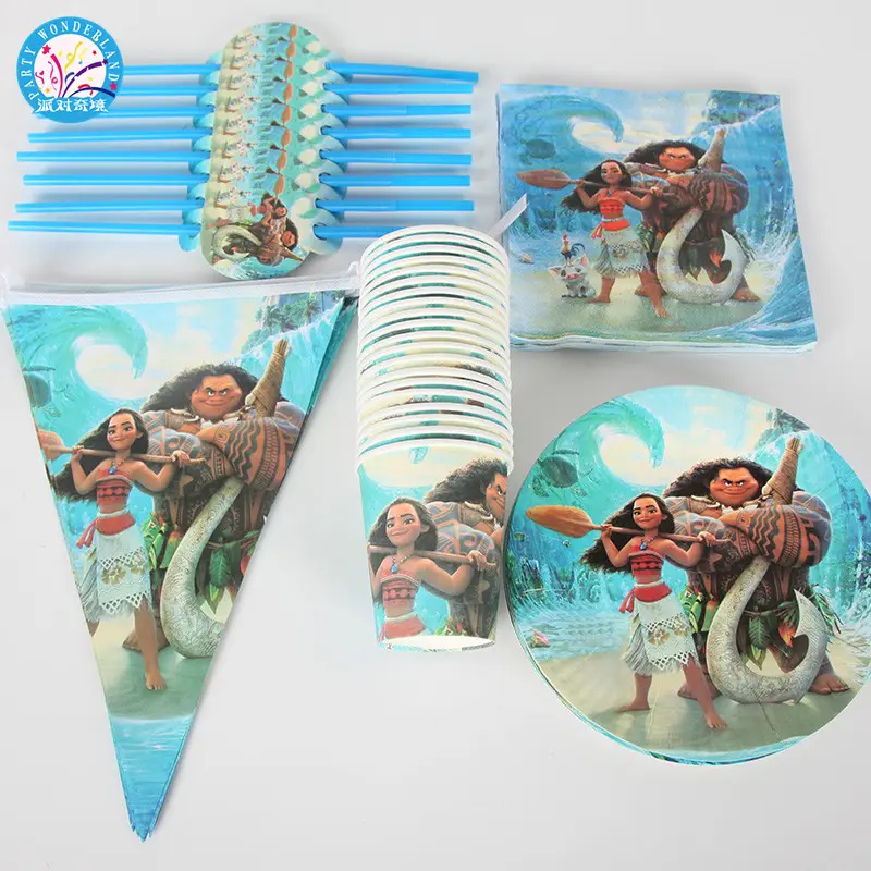 2019 New Arrivals Home & Garden Cartoon Themed Event Gift Kids Toys Moana Party Supplies