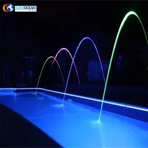 Бесплатный дизайн, дешевая распродажа, наружное украшение, плавательный бассейн со светодиодной подсветкой, прыгающий струйный фонтан