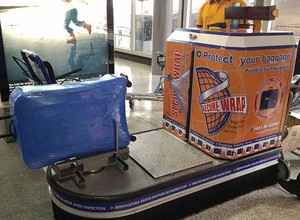 Aeroporto Bagagem Saco Embrulho Máquina De Embalagem De Plástico Pacote Mala Embalagem Máquina Mala Elétrica Mala para Cp
