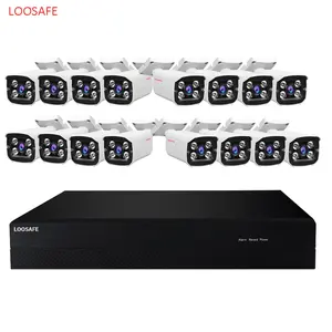 HD P2P sistema de seguridad 1080P 3MP POE Nvr Kit IP bala Cámara NVR KIT 16 cámaras 16ch Poe Nvr Kit