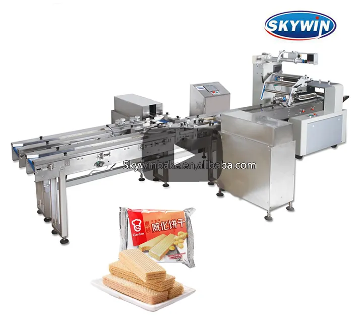 Skywin Produsen Otomatis Wafer Biscuit Makan dan Kemasan Mesin Harga