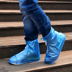 Pembuatan Profesional Warna-warni Plastik Sekali Pakai Pvc Tahan Air Hujan Boot Cover Reusable Anti Selip Hujan Sepatu Covers