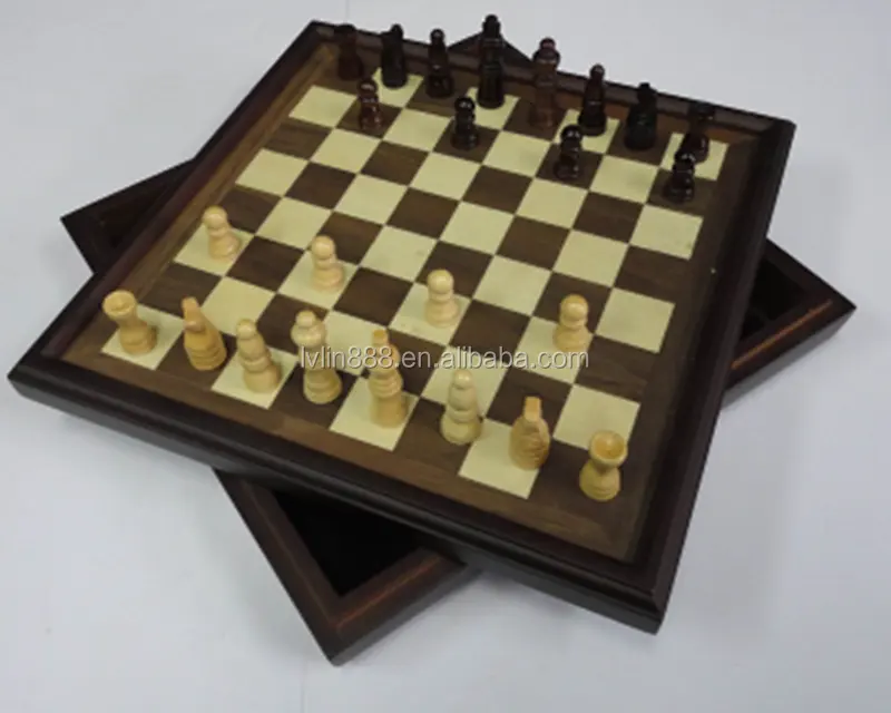 Juego magnético de madera de alta calidad, ajedrez al por mayor