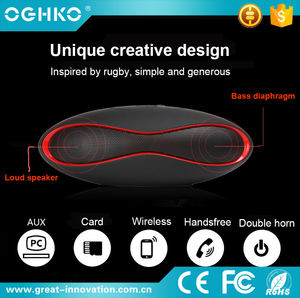 Portátil Rugby forma <span class=keywords><strong>doble</strong></span> cuernos inalámbrico Multimedia Radio FM BT3.0 <span class=keywords><strong>Bass</strong></span> altavoz - Product Image 5