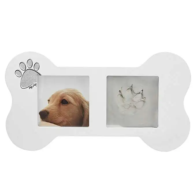 Custom Logo Screen Printing Wooden Wooden Photo Frame Mdf Wholesale Pet White Bone Photo Frame