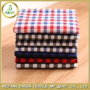 면 체크 셔츠 직물 면 직물 제조자 100% 년 면 털실 염색된 shirting 직물