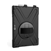 Yapears हैवी ड्यूटी Shockproof बीहड़ मामले के लिए माइक्रोसॉफ्ट सर्फेस प्रो 4 5 के साथ 6 इंच हाथ कंधे/गर्दन का पट्टा कलम धारक