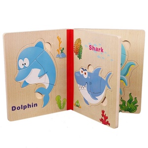 <span class=keywords><strong>Montessori</strong></span> 3d puzzle enfant cartoon book six pages of story Puzzle toy wooden intelligence on custom - Product Image 2
