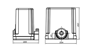 An Toàn Điện Áp Thấp 24VDC 400kgs Không Dây Từ Xa Điện Tự Động Trượt Cổng Opener/<span class=keywords><strong>Gate</strong></span> Operator - Product Image 4