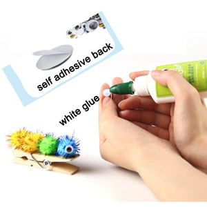 500 Pezzi Occhi Mobili Misti da 4mm-12mm Autoadesivi in Plastica per Parti <span class=keywords><strong>RC</strong></span>, Colori Bianco e Nero, Scatola in Plastica Portatile Inclusa - Product Image 4