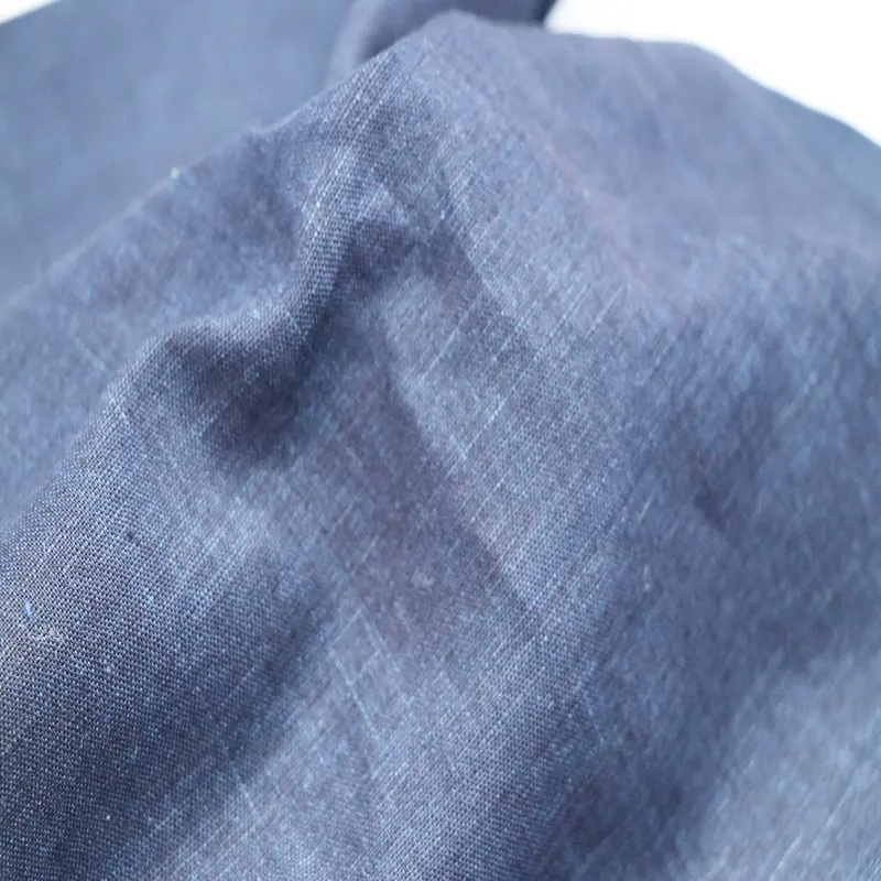 Vải Nhuộm Màu Xanh Da Trời Với 100% Sợi Tự Nhiên Nhuộm Vải Lanh Bông Vải Jean