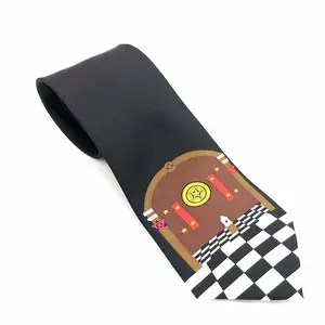 Gravata com estampa de logotipo de marca famosa gravata maçônica