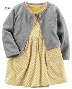 12.2 estilo encantador 2 unids mono del bebé que arropan La Rebeca vestido del bebé 100% algodón ropa de los cabritos sets - Product Image 2