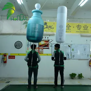 Рекламная модель, печать ПВХ, светодиодное освещение, надувной рюкзак, воздушный шар для бутылок