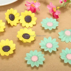 Diy Sun Flower Charm Gốm Tinh Khiết Handmade Polymer Clay Hạt Hướng Dương Cho Vòng Cổ Trang Sức Phụ Kiện