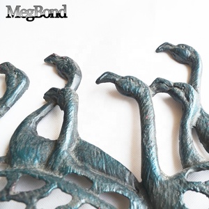 Cổ verdigris thủ công mỹ nghệ kim loại Flamingo tường trang trí trang trí cho phòng khách ven biển được thiết kế kim loại tường nghệ thuật - Product Image 4
