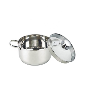 Casserole de cuisine en acier inoxydable à <span class=keywords><strong>double</strong></span> poignée avec couvercle unique - Product Image 1