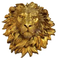 Casting fissato al muro in ottone testa di leone in metallo per la vendita