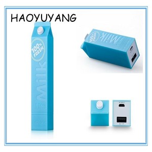 Cartón de Leche de Regalo promocional Banco de la Energía Del Cargador 2600 mAh Powerbank Portátil Logotipo Personalizado - Product Image 1