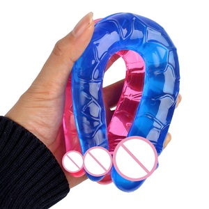 Enorme Double Ended Grote Penis Speeltjes Rubber Dildo Voor Vrouwelijke Masturbatie - Product Image 4