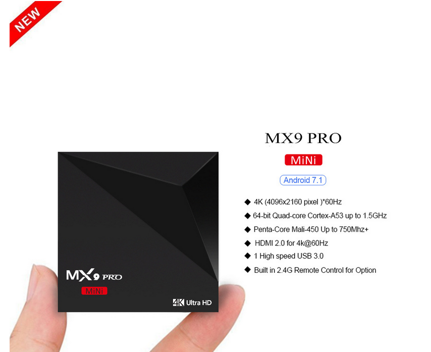 Comercio al por mayor Mini RK3328 1G 8G tv box Google Tienda de juegos Android 7.1 OS con Plena Carga Kodi y CE certificación