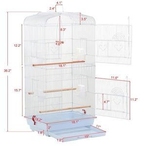 <span class=keywords><strong>Cage</strong></span> à oiseaux en métal de grande capacité personnalisée de 36 pouces, <span class=keywords><strong>cage</strong></span> à oiseaux suspendue pour l'extérieur, cages de reproduction, maison pour animaux de compagnie en fil métallique - Product Image 3