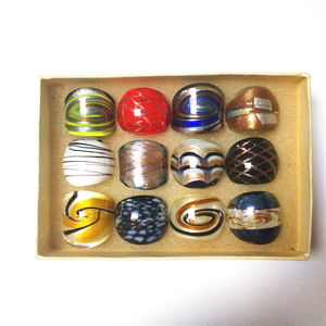 Diseños mixtos Decorativo colorido anillo de cristal de Murano Joyería Bohemia hermoso regalo - Product Image 1